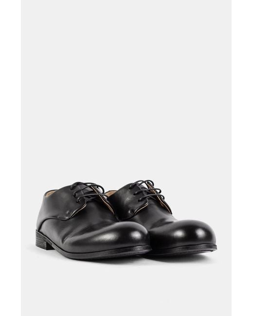 Marsèll Black Derby Capozucca En Cuir Lisse Noir for men