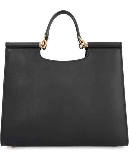 Dolce & Gabbana Black Dolce & Gabbana Small Sicily Tote Bag