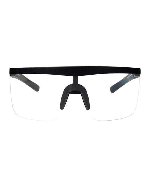 Mykita Black Md1 Pitch Clear Shield Acetate Glasses