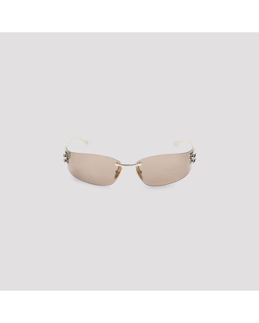 Balenciaga White Gossip Dframe Sunglasses