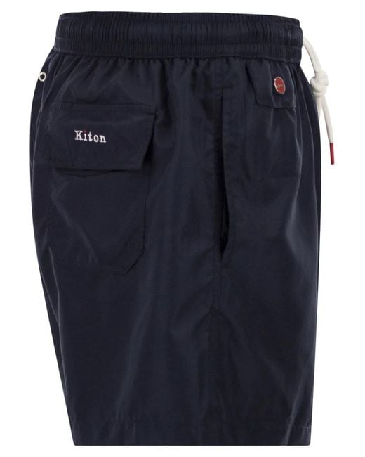 Kiton Blue Short Swim Boxers for men