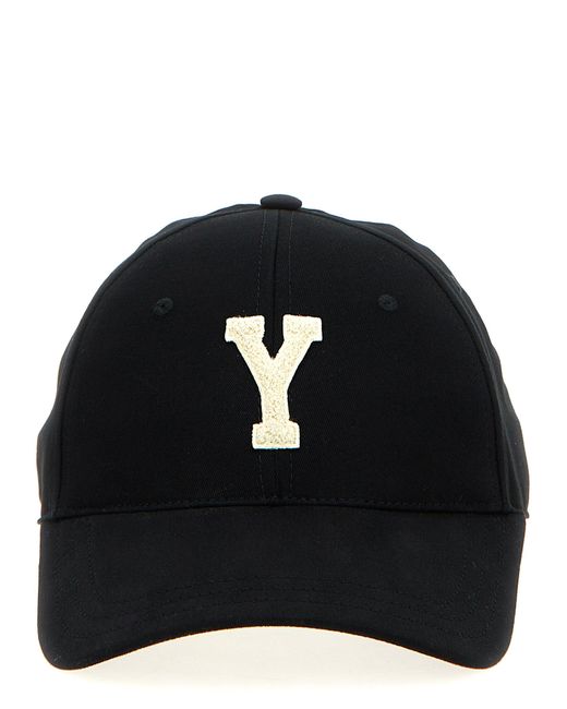 Saint Laurent Black Y Varsity Baseball Cap
