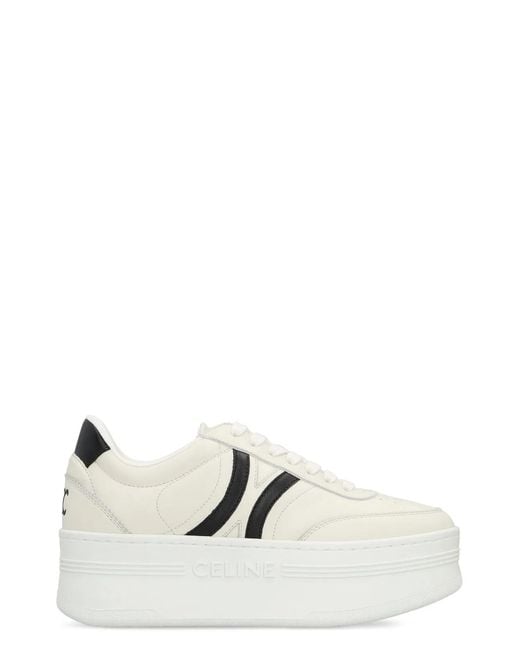 Céline White Sneakers Platform Block