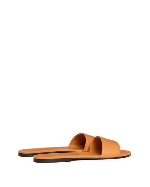 Céline White Coast Logo Slide Sandals