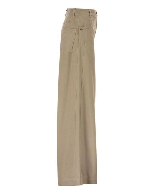 Max Mara Natural "Mxm Alamaro" Cotton Bull Oversized Jeans