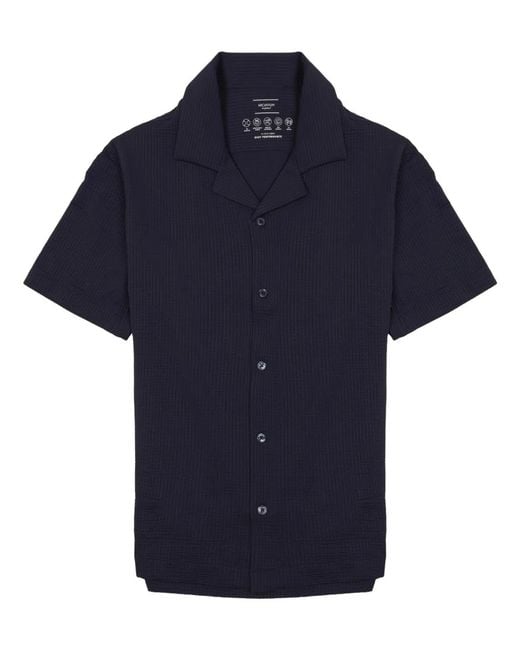 ARCHIVIUM BE UPDATED Blue Camicia Con Collo Bowling for men