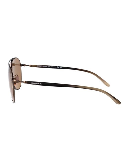 Giorgio Armani Brown Matte Steel Sunglasses