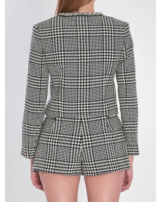 Self-Portrait Gray Multicolour Polyester Wool Jackets