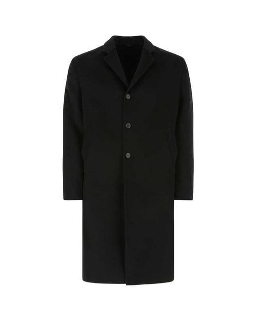 Prada Black Wool Blend Coat for men