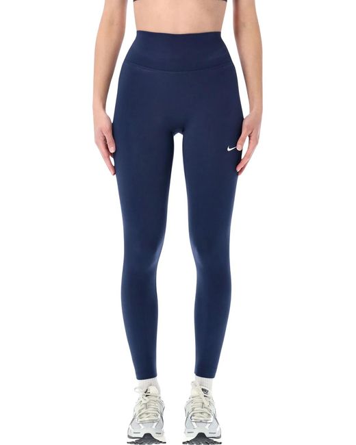 Nike Blue High-Waisted 7/8 Leggings
