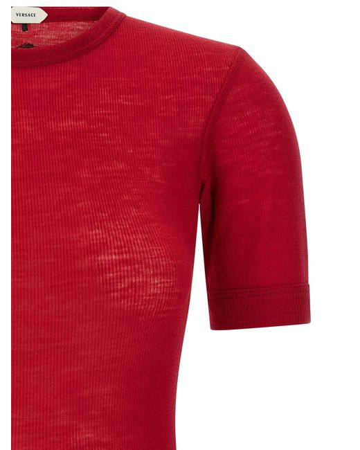Versace Red 'Medusa' T-Shirt