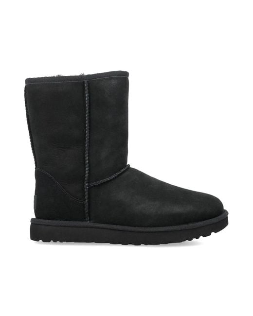 Ugg Black Classic Short Ii Suede Boots