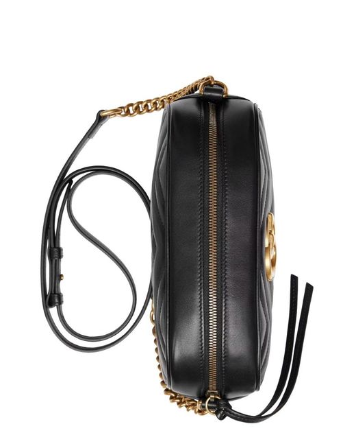 Gucci Black Shoulder Bag "Gg Marmont" Small