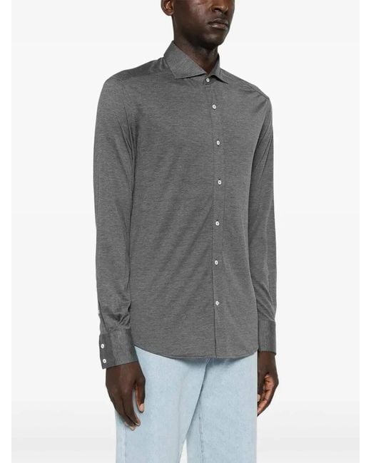 Brunello Cucinelli Gray Shirt for men