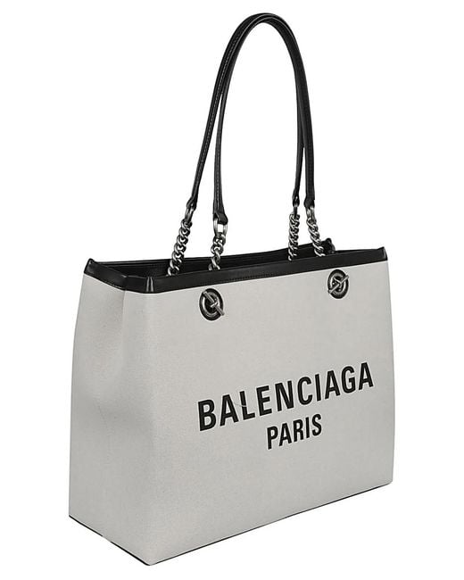 Balenciaga White Duty Free Medium Tote Bag