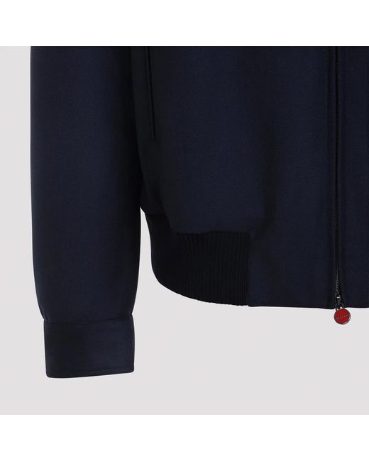 Kiton Blue Bomber Jacket for men