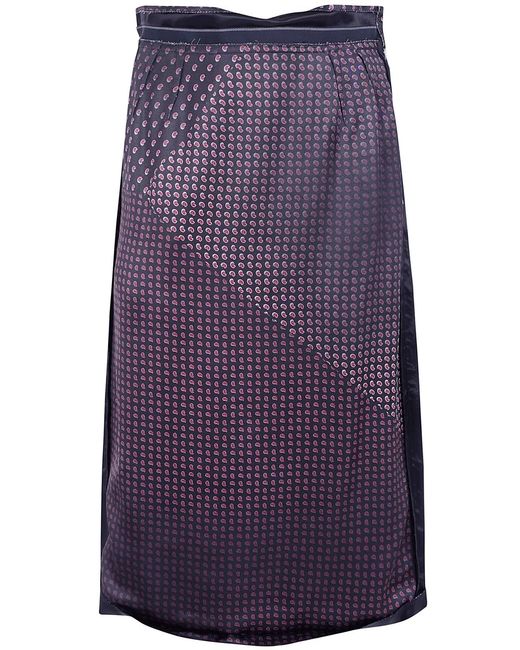 Maison Margiela Purple "Paisley" Printed Skirt