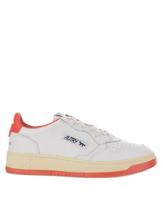 Autry White Leather Sneakers With A Low-Top Design for men