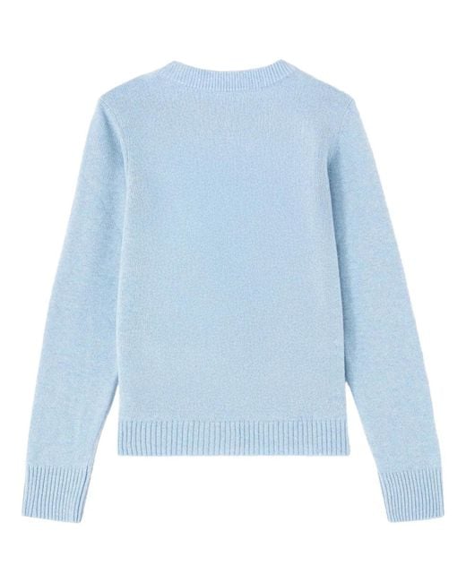 Ganni Blue Wool Jersey