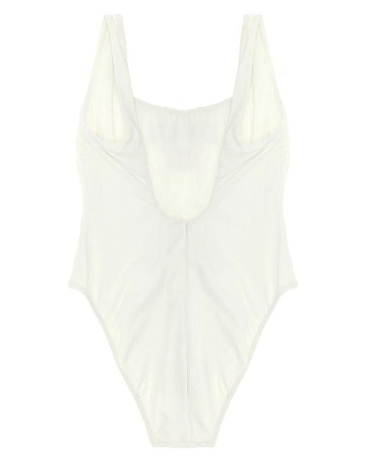 Polo Ralph Lauren White 'Polo' One-Piece Swimsuit