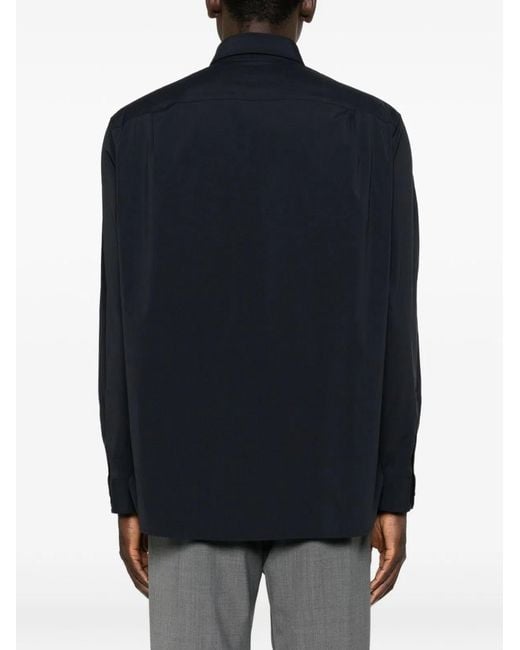Emporio Armani Blue Nylon Shirt for men