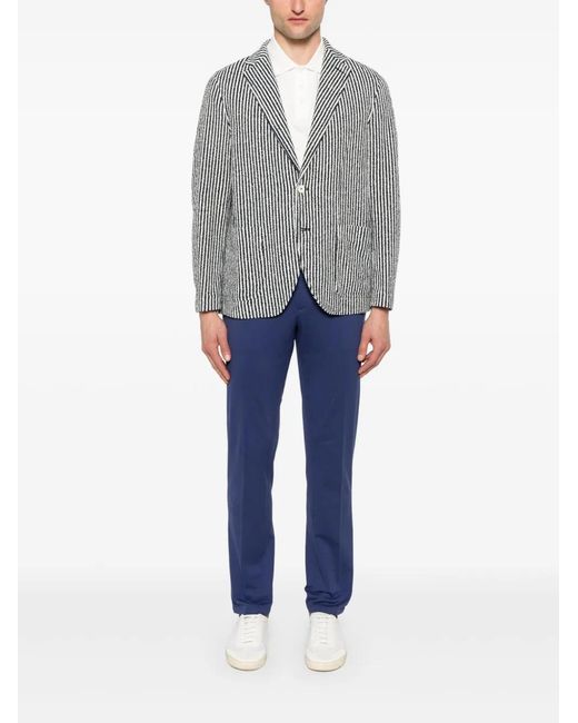 Circolo 1901 Gray Striped Cotton Jacket for men