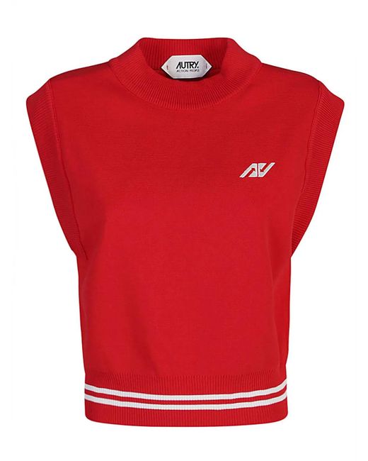 Autry Red Logo Vest