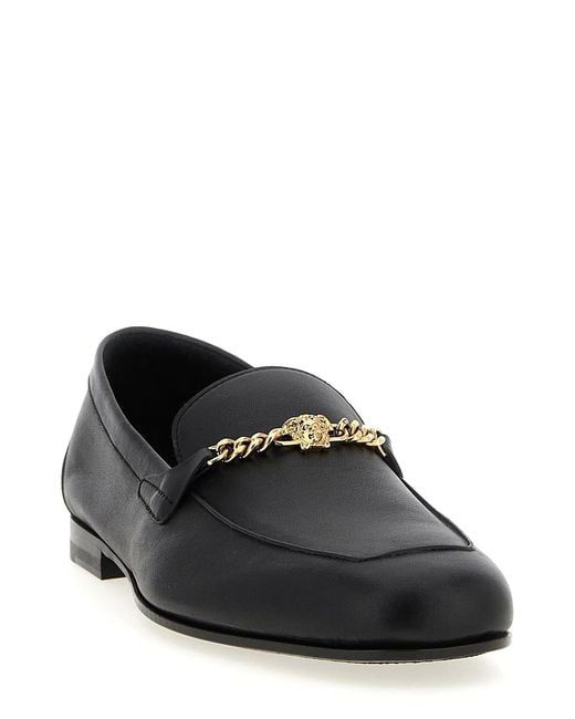 Versace Black 'Medusa' Slippers for men