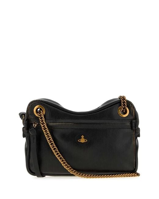 Vivienne Westwood Black Dolce Medium Shoulder Bag