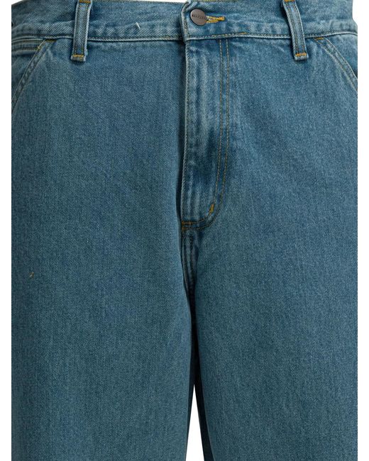 Carhartt Blue Cotton Jeans for men