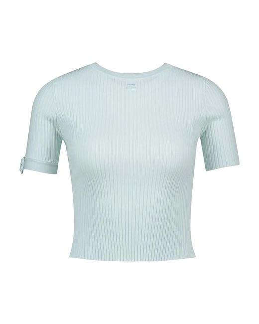 Courreges Blue Courregès Buckle T-Shirt