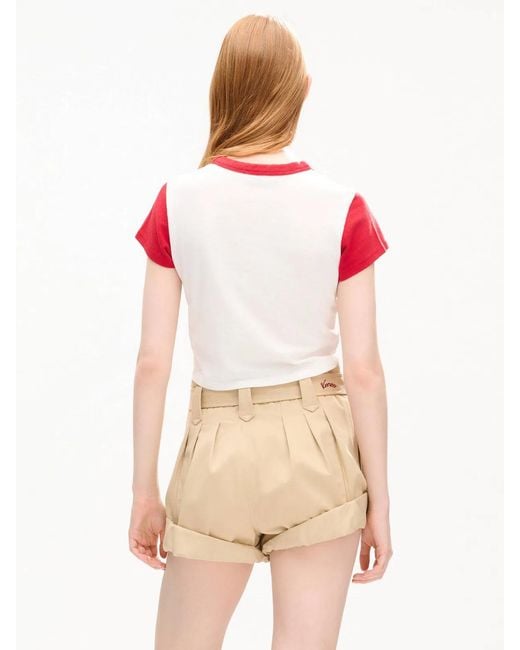 KENZO Red Tiger Cropped T-Shirt