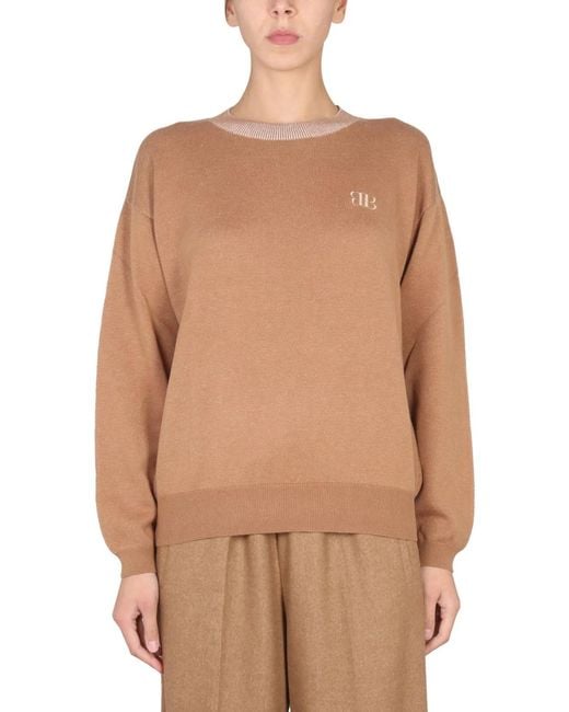 Ballantyne Natural Shirt With Embroidered Logo