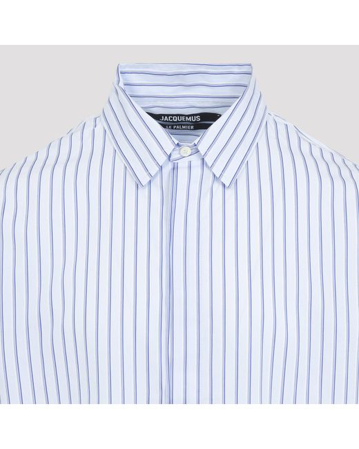 Jacquemus Blue Print Big Dog Stripe Le Simon Shirt for men