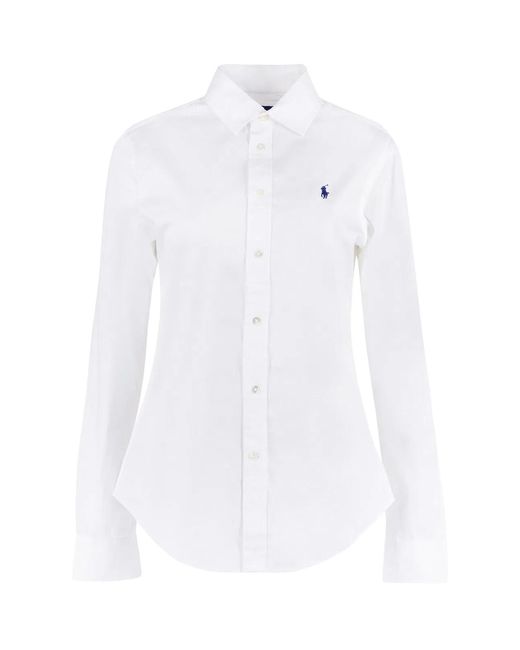 Polo Ralph Lauren White Long-Sleeved Cotton Shirt