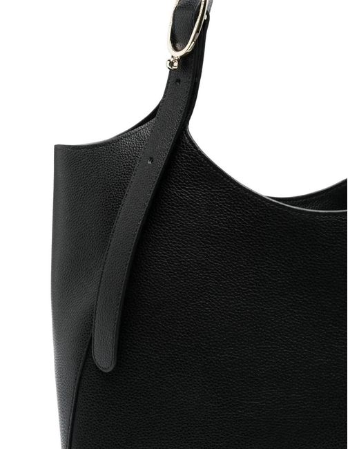 Longchamp Black Le Foulonné Xl Smooth Leather Tote Bag