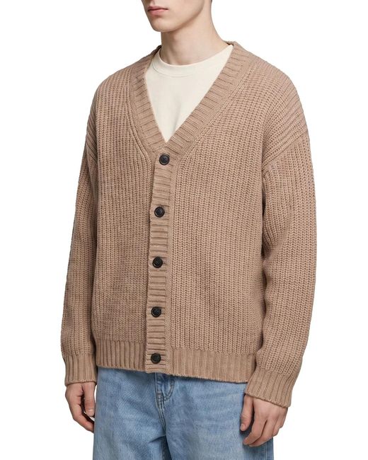 Roberto Collina Natural Rope Wool Cardigan Over for men