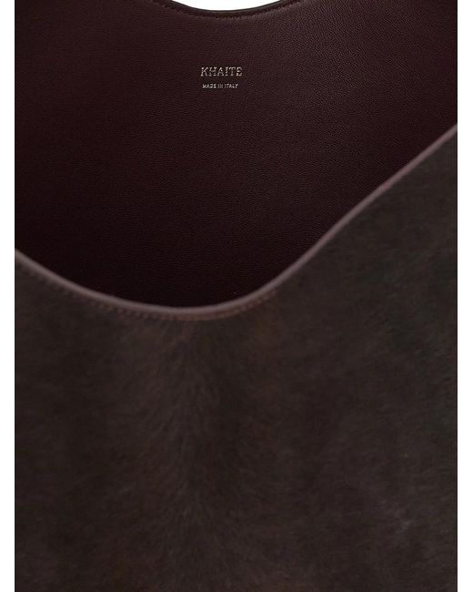 Khaite Black 'Lotus' Small Shopping Bag
