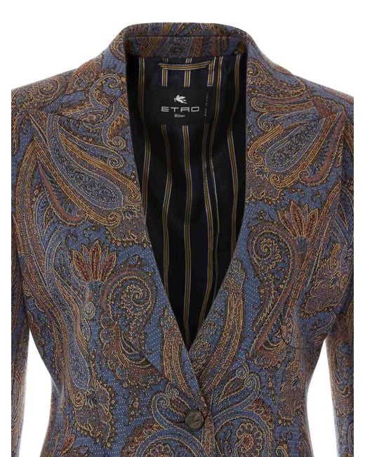 Etro Black Single Breasted Jacket