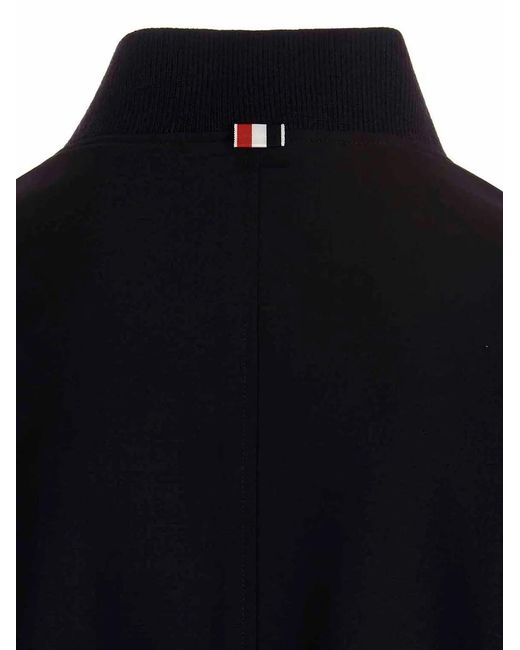 Thom Browne Black Bomber '4 Bar' for men