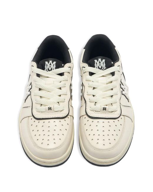 Amiri White Logo-Patch Panelled Sneakers for men