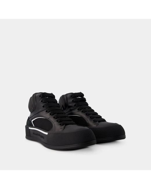 McQueen Black Deck Sneakers for men