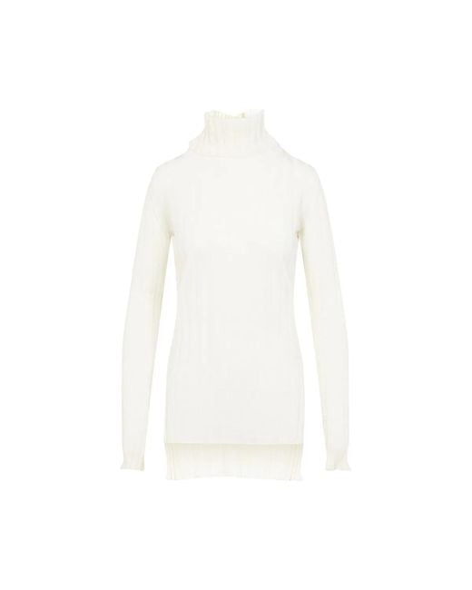 Carven White Turtle Neck Underpinning Pullover