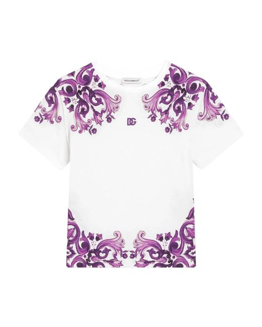 Dolce & Gabbana Pink Dolce & Gabbana "Baroque" T-Shirt