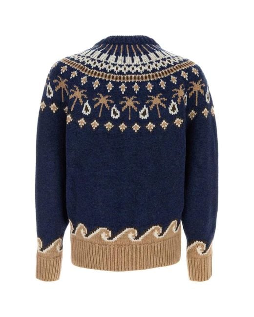 Alanui Blue Sweet Winter Sweater for men
