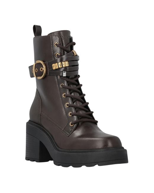 Pinko Black Dark Leather Shoes