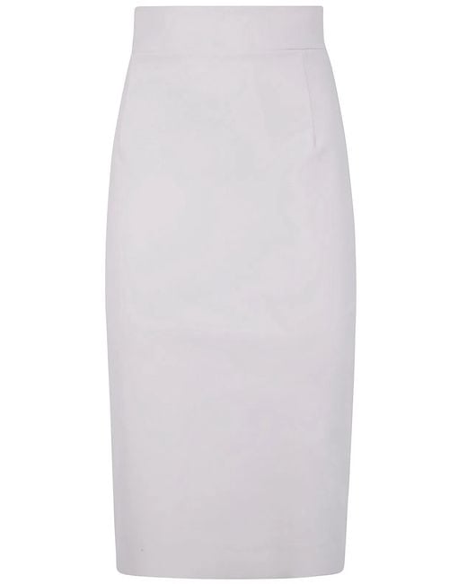 Chiara Boni White "Lumi" Jersey Skirt