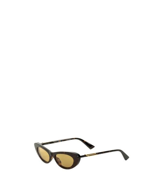 Bottega Veneta White Havana Acetate Sunglasses
