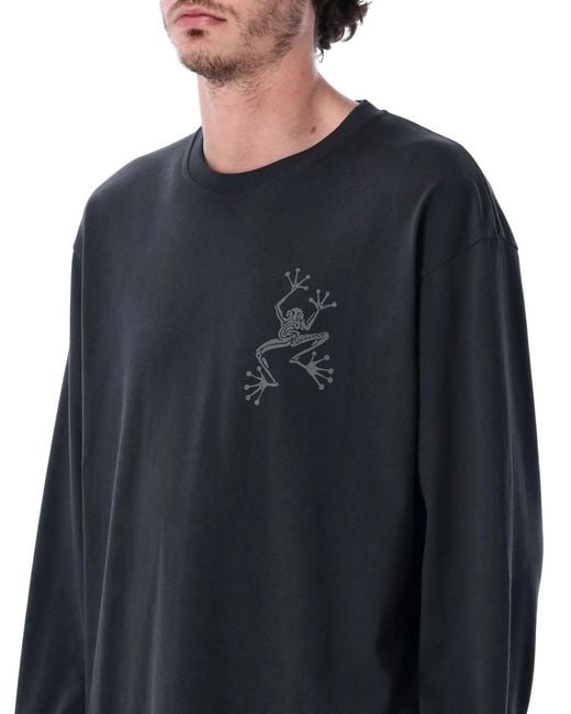 Gramicci Blue Sticky Hands Long Sleeve T-Shirt for men