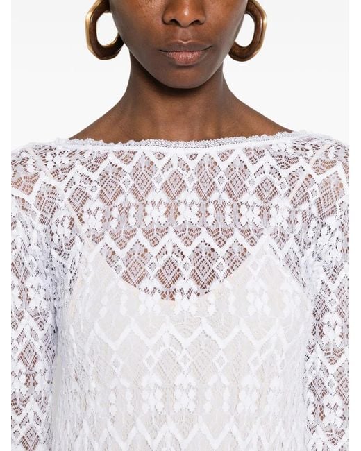 Forte_forte White Lace Long Dress